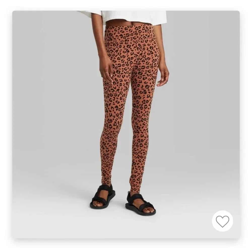 WILD FABLE Leopard Cheetah Print Leggings sz S